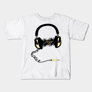 Headphones Audio Wave - Jazz Kids T-Shirt